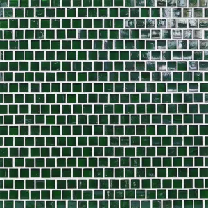 Evergreen Iridescent, 5/8" x 5/8" - Glass Tile