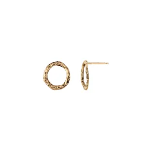 Extra Small 14K Gold Open Circle Stud