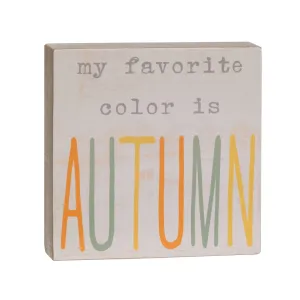 Fall Wood Decor Block, AUTUMN