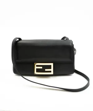 Fendi Black Double Face Baguette Cross Body Bag - AWL3981