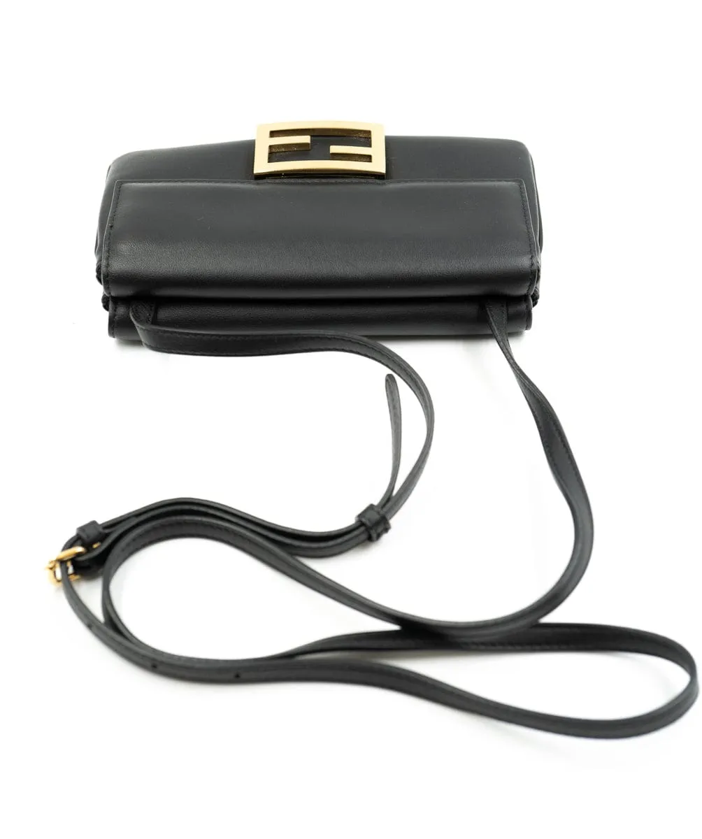 Fendi Black Double Face Baguette Cross Body Bag - AWL3981