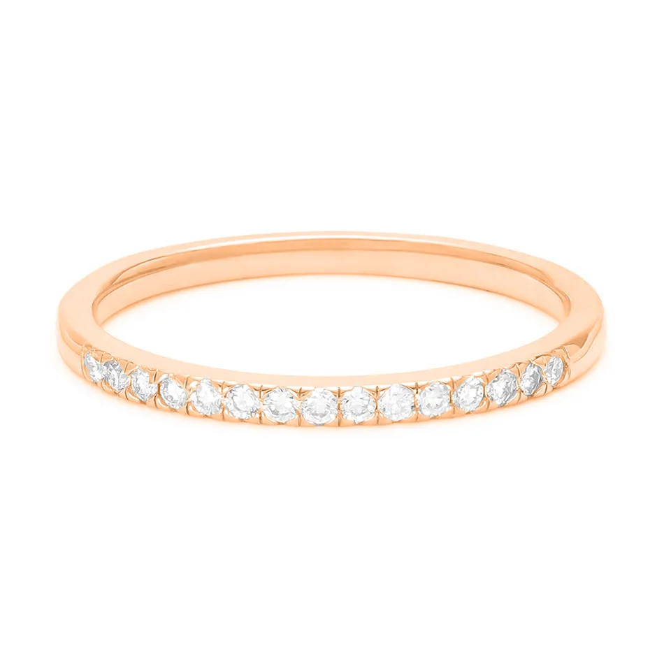 FJ0251 925 Sterling Silver Diamond Fine Ring