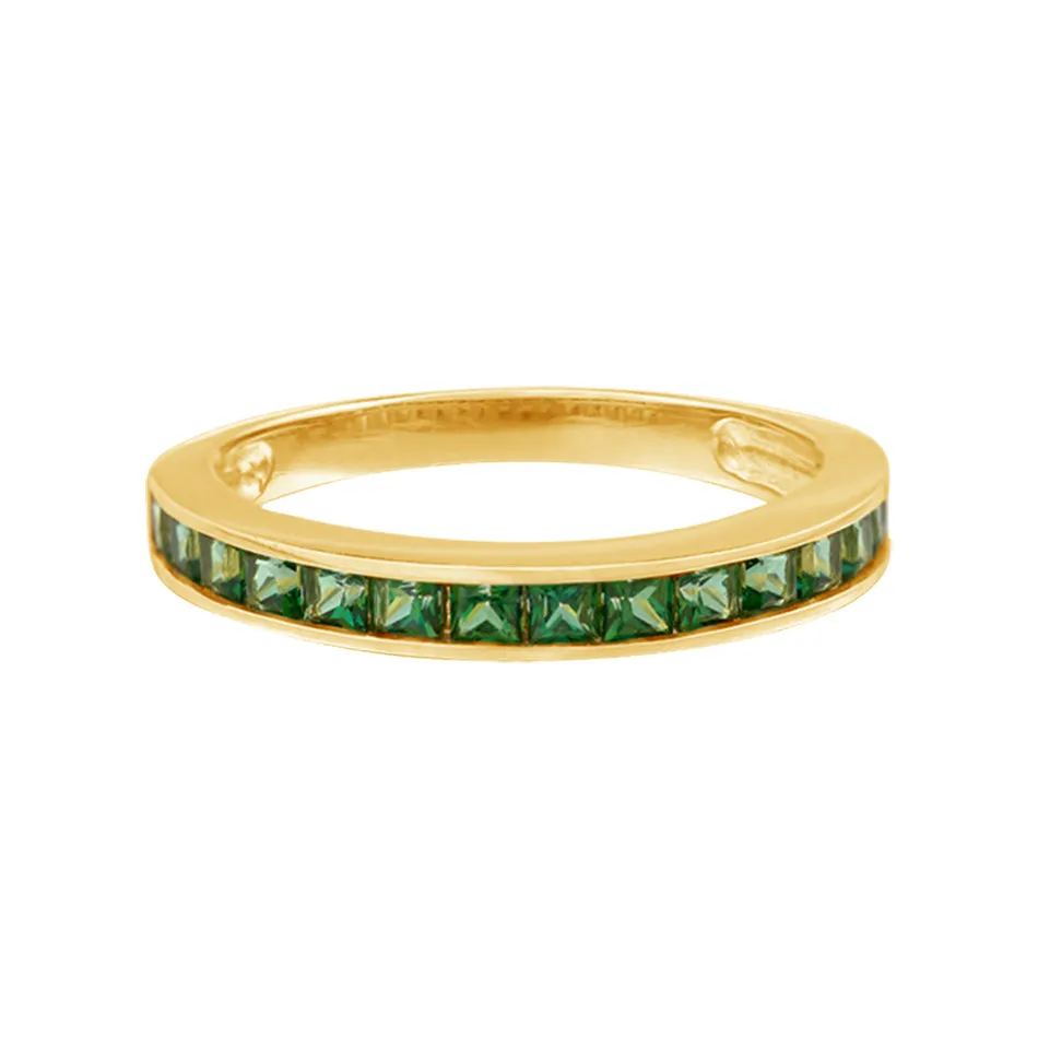 FJ0269 925 Sterling Silver green topaz Ring