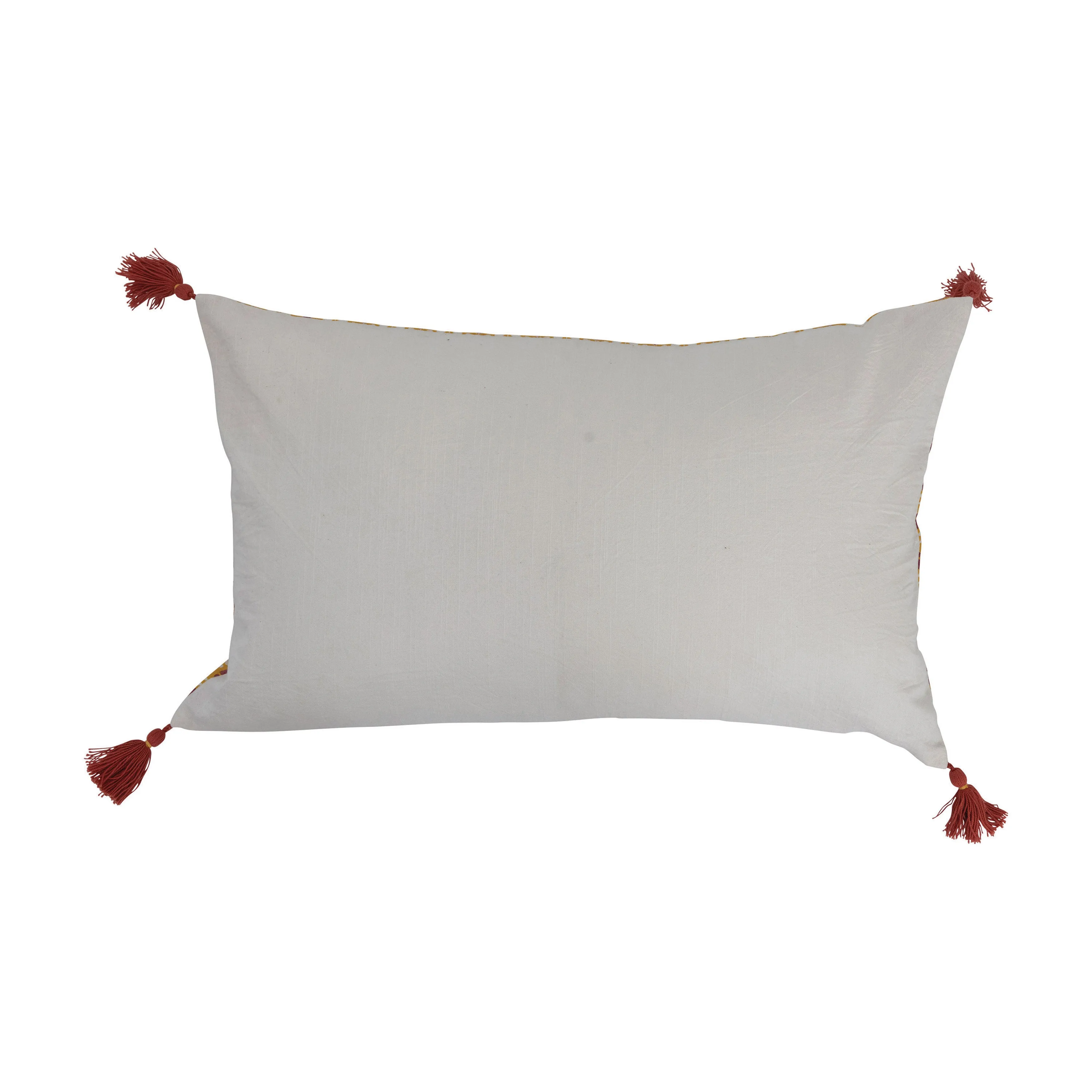 Floral Pillow with Tassels