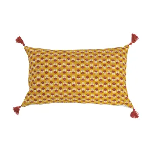 Floral Pillow with Tassels
