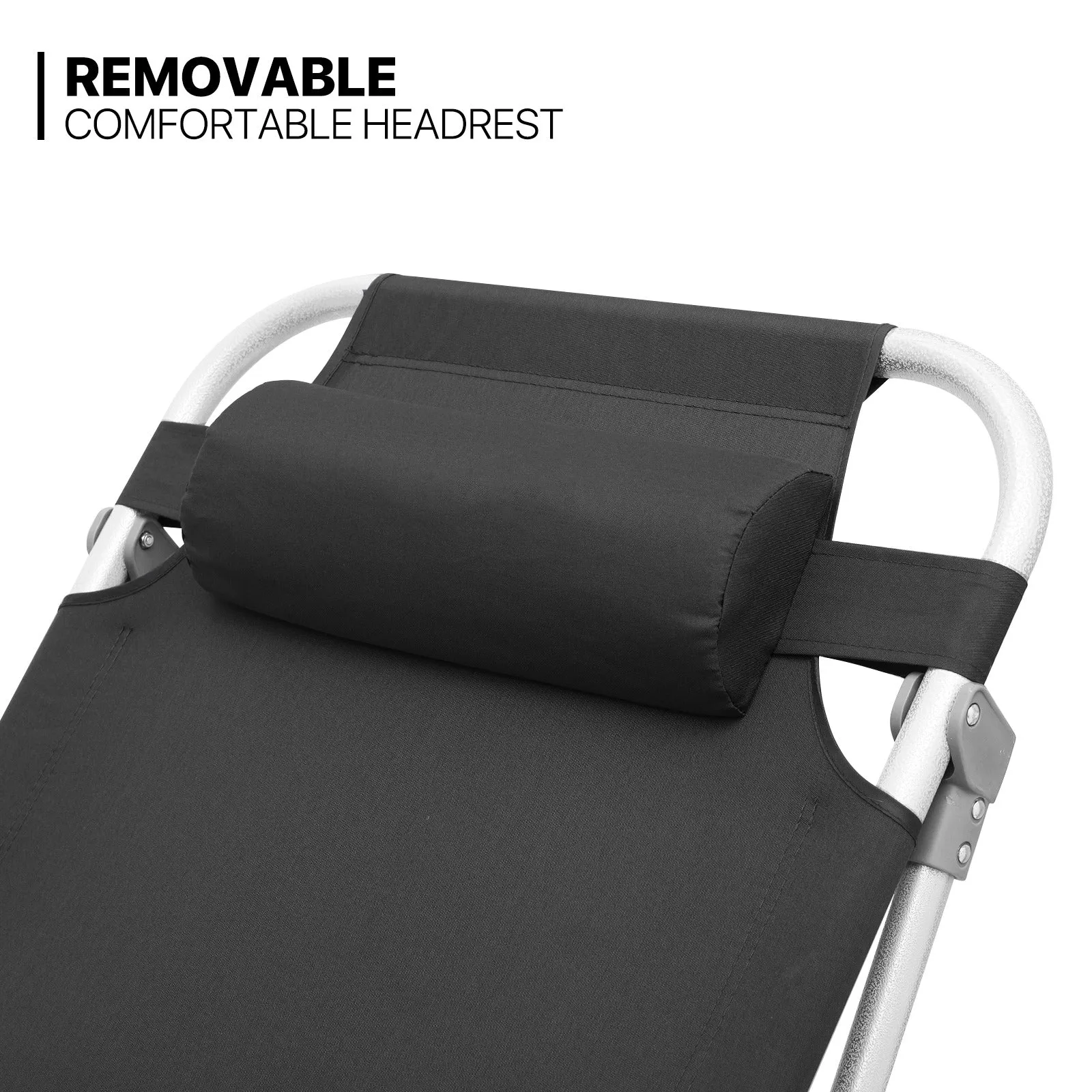 Folding Cot Portable Reclining Military Bed w/Carry Bag