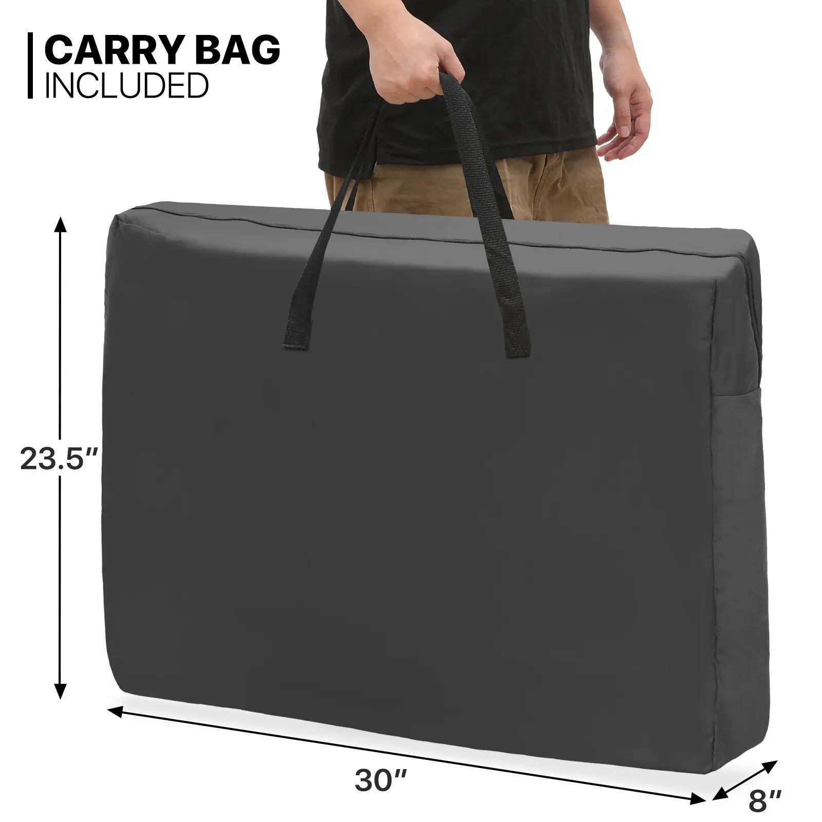 Folding Cot Portable Reclining Military Bed w/Carry Bag