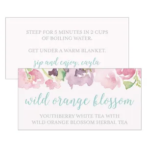 Garden Party Open Format Small Favor Tag