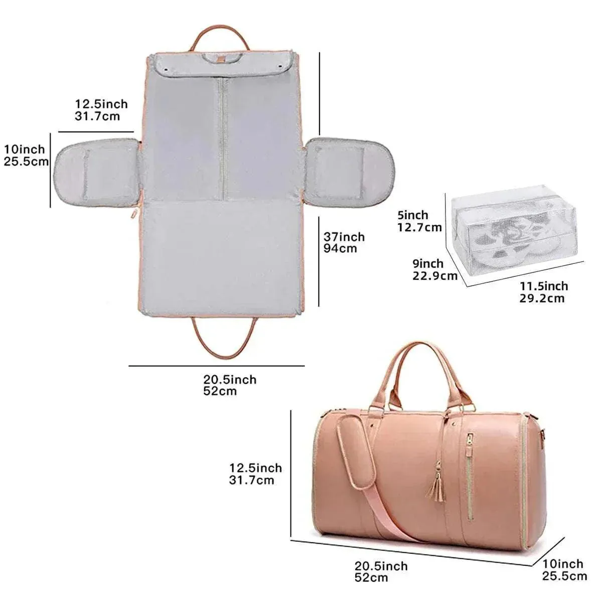 Garment Bag - Water Resistant Travel Bag for Business Trips - BDB004
