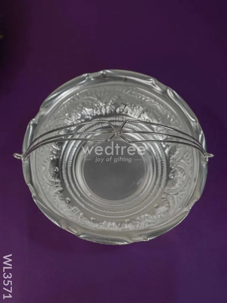 German Silver Pooja Basket - WL3571