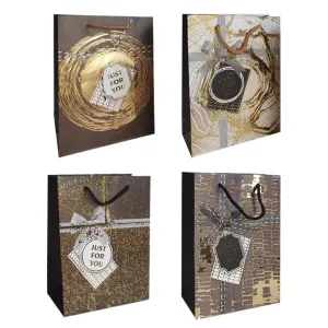Glitter Pattern Gift Bag - 26cm x 32cm x 10cm