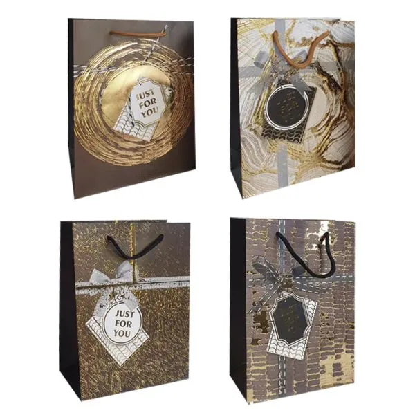 Glitter Pattern Gift Bag - 26cm x 32cm x 10cm