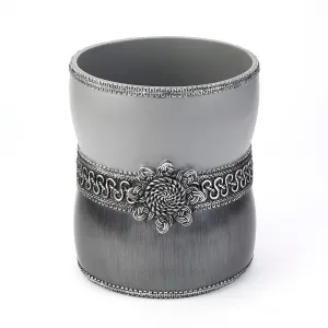 Granite Braided Medallion Waste Basket 11166F
