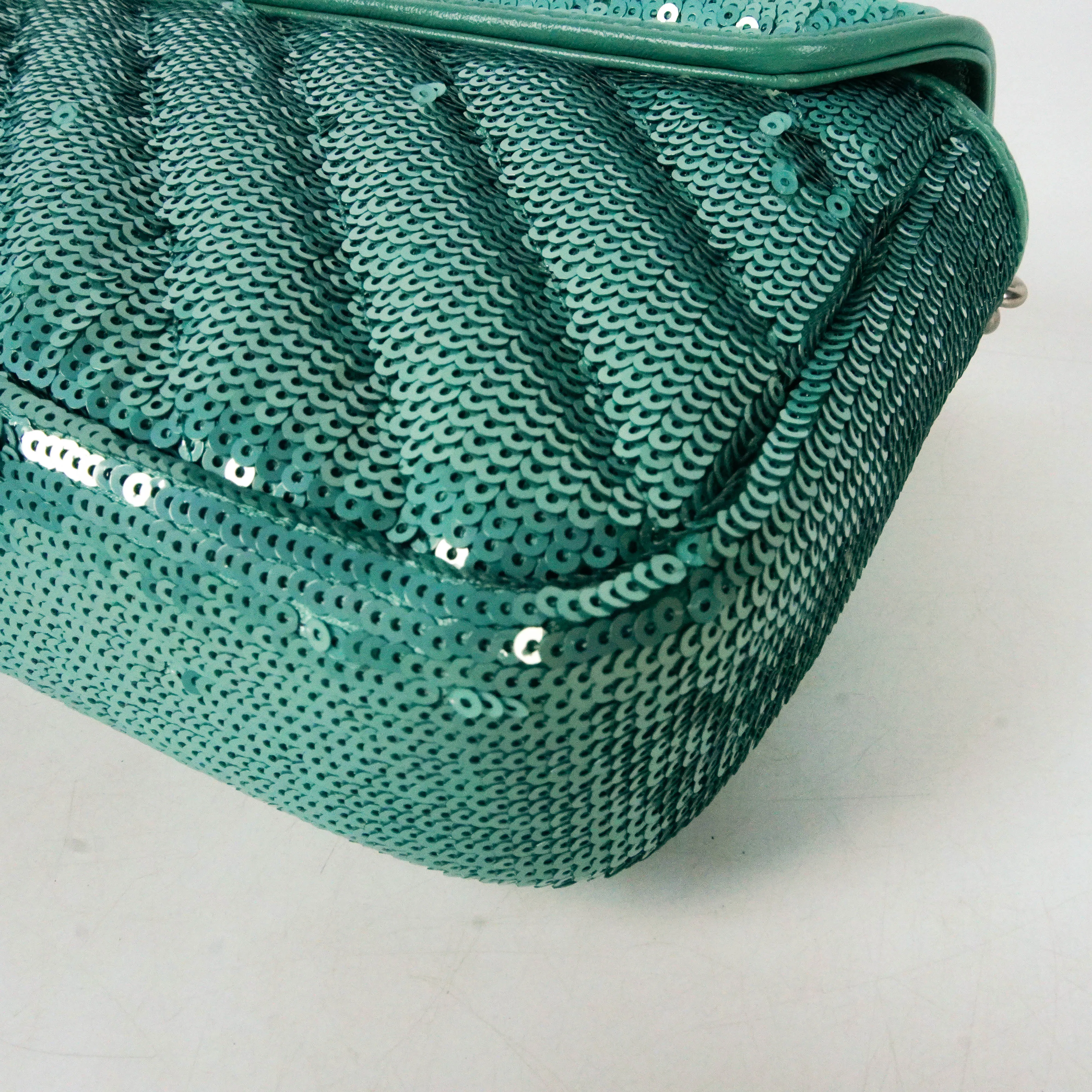 Gucci Marmont Sequin Flap Green Small