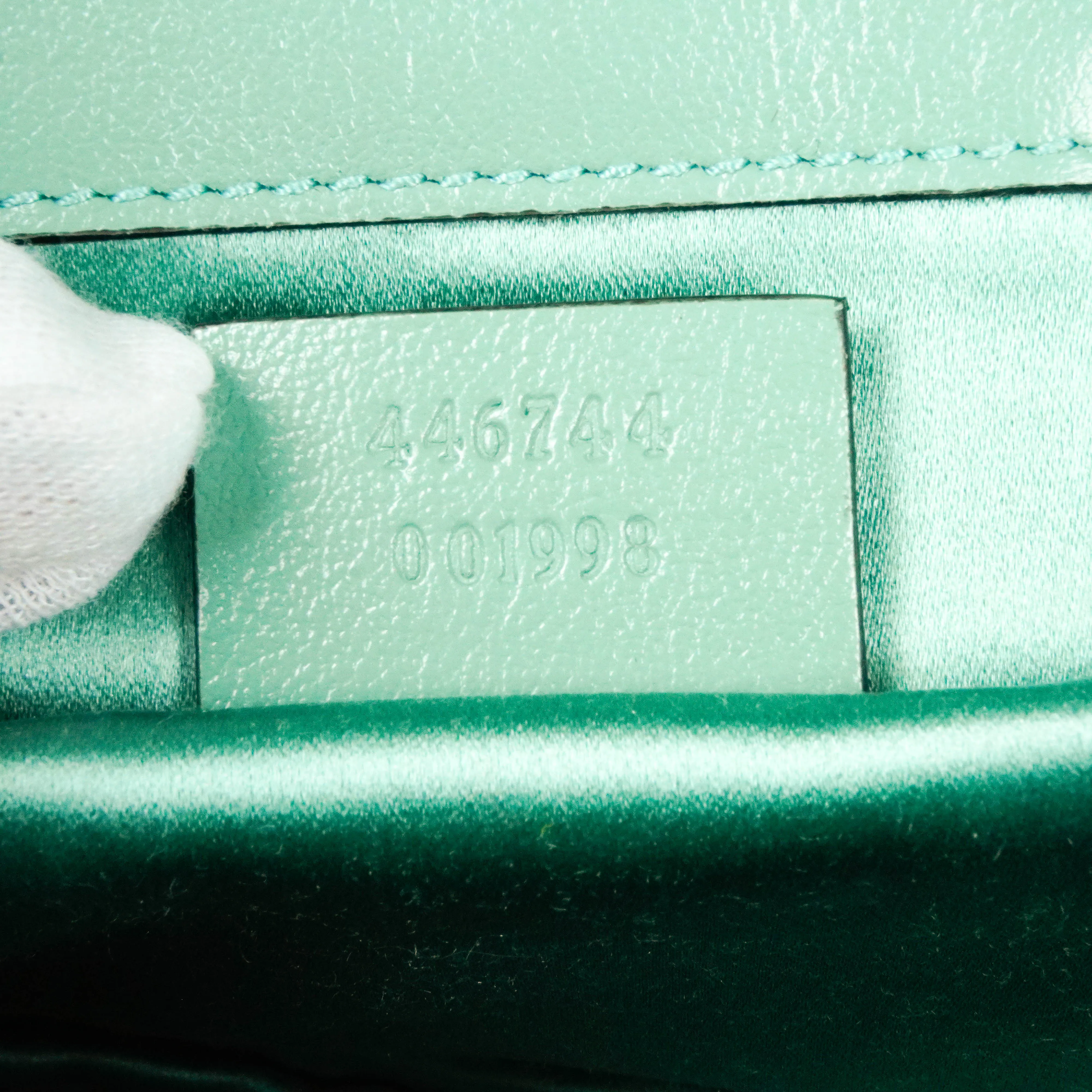 Gucci Marmont Sequin Flap Green Small