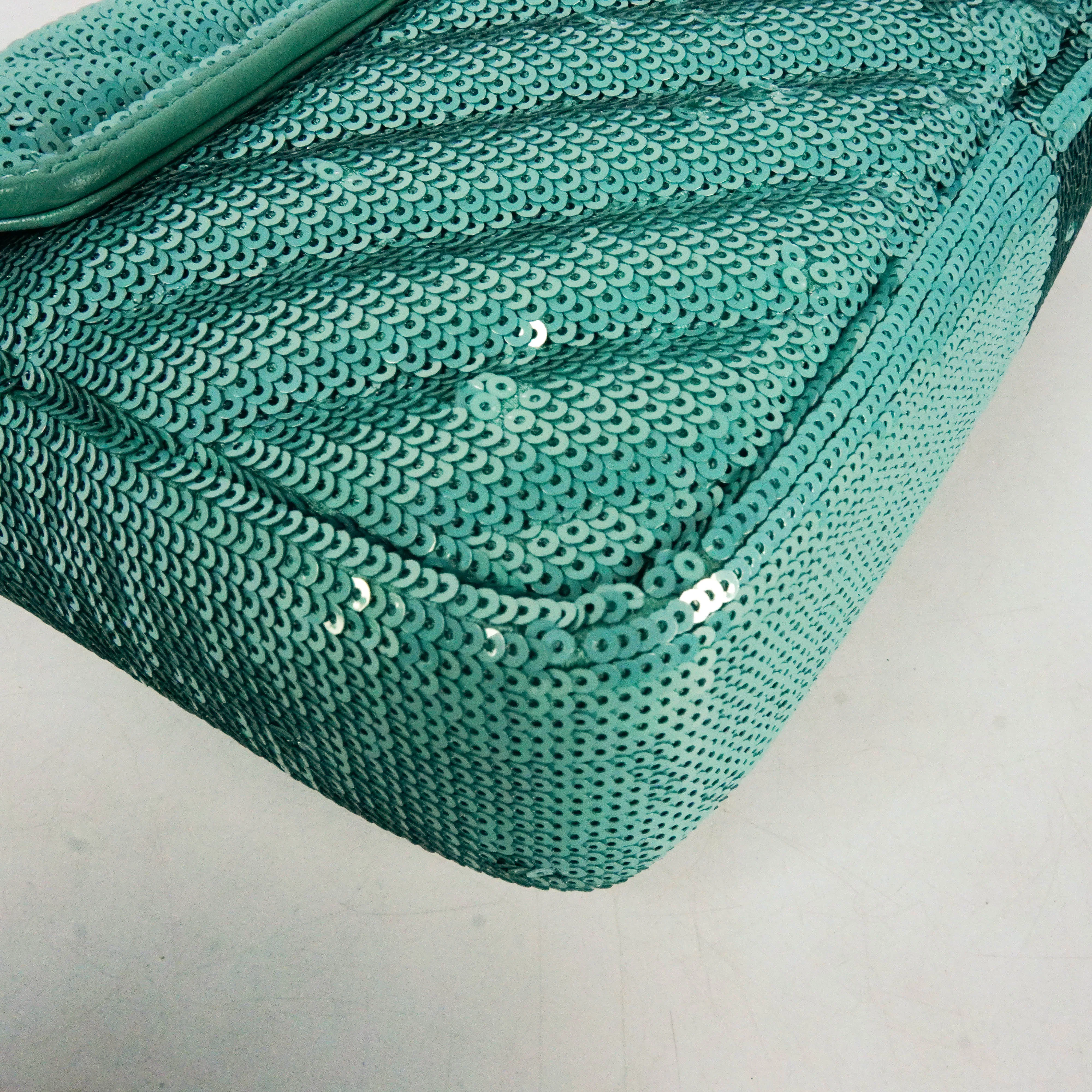 Gucci Marmont Sequin Flap Green Small