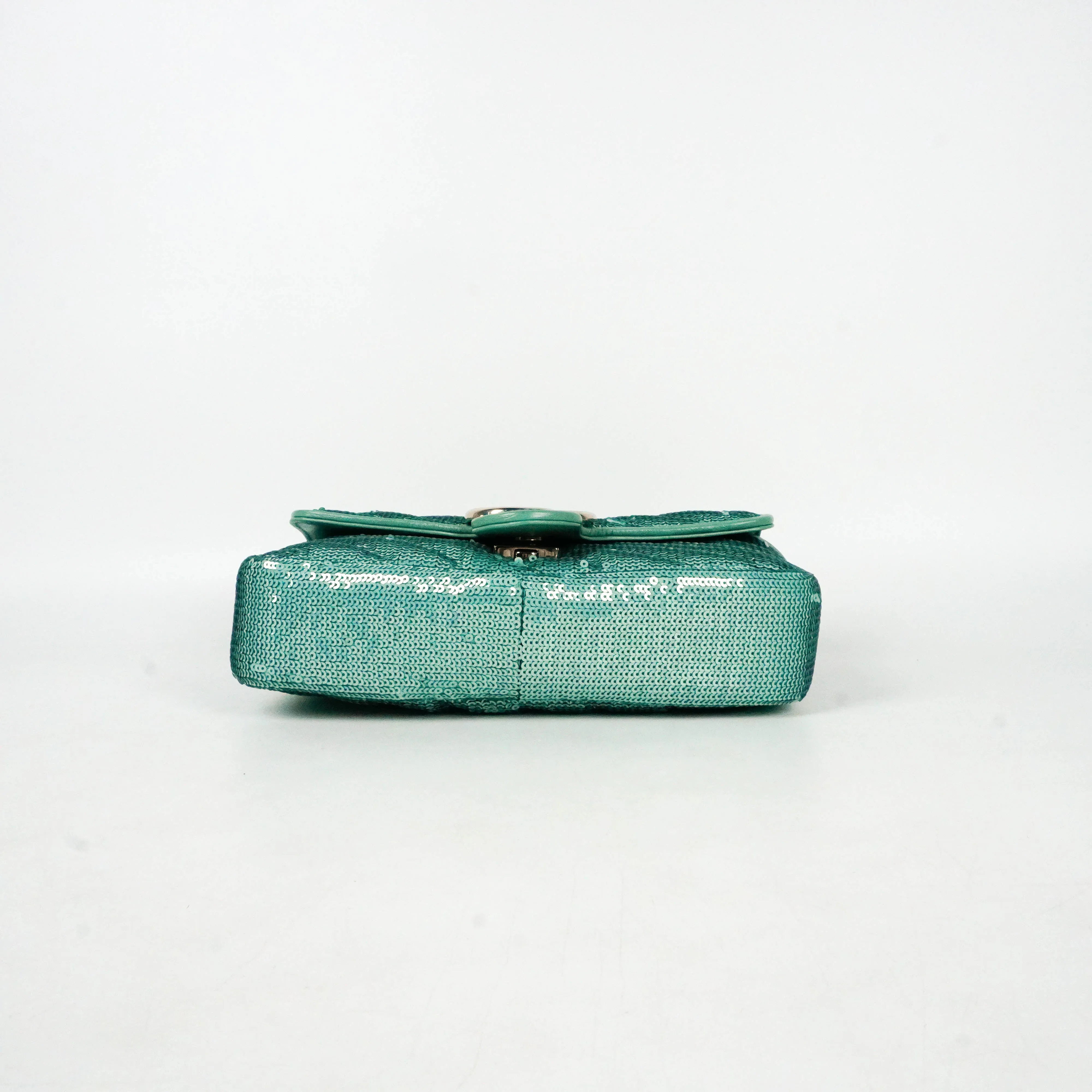 Gucci Marmont Sequin Flap Green Small