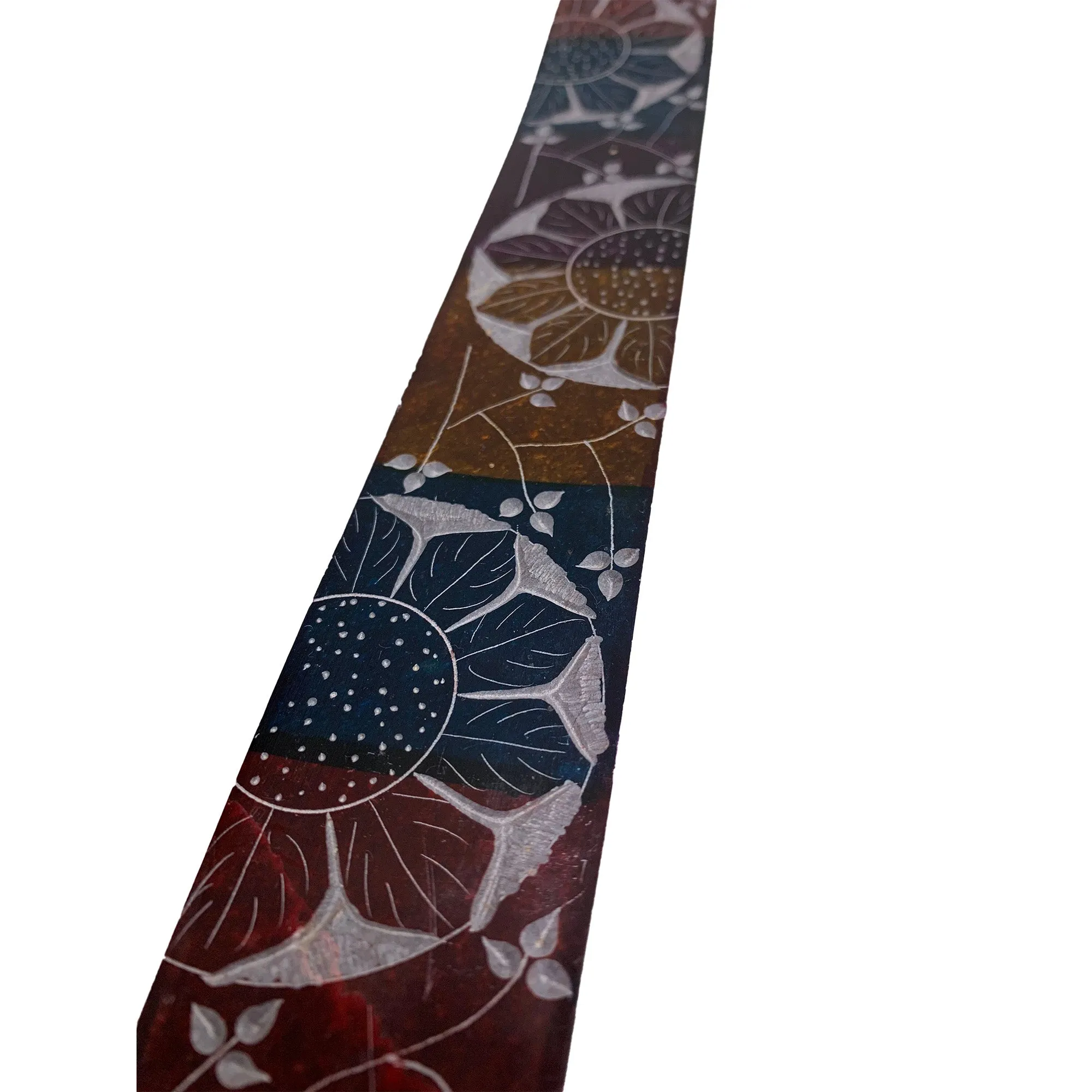 Handmade Carved Soapstone Floral Paisley Tie Dye Multicolored Ash Catcher Incense Holder