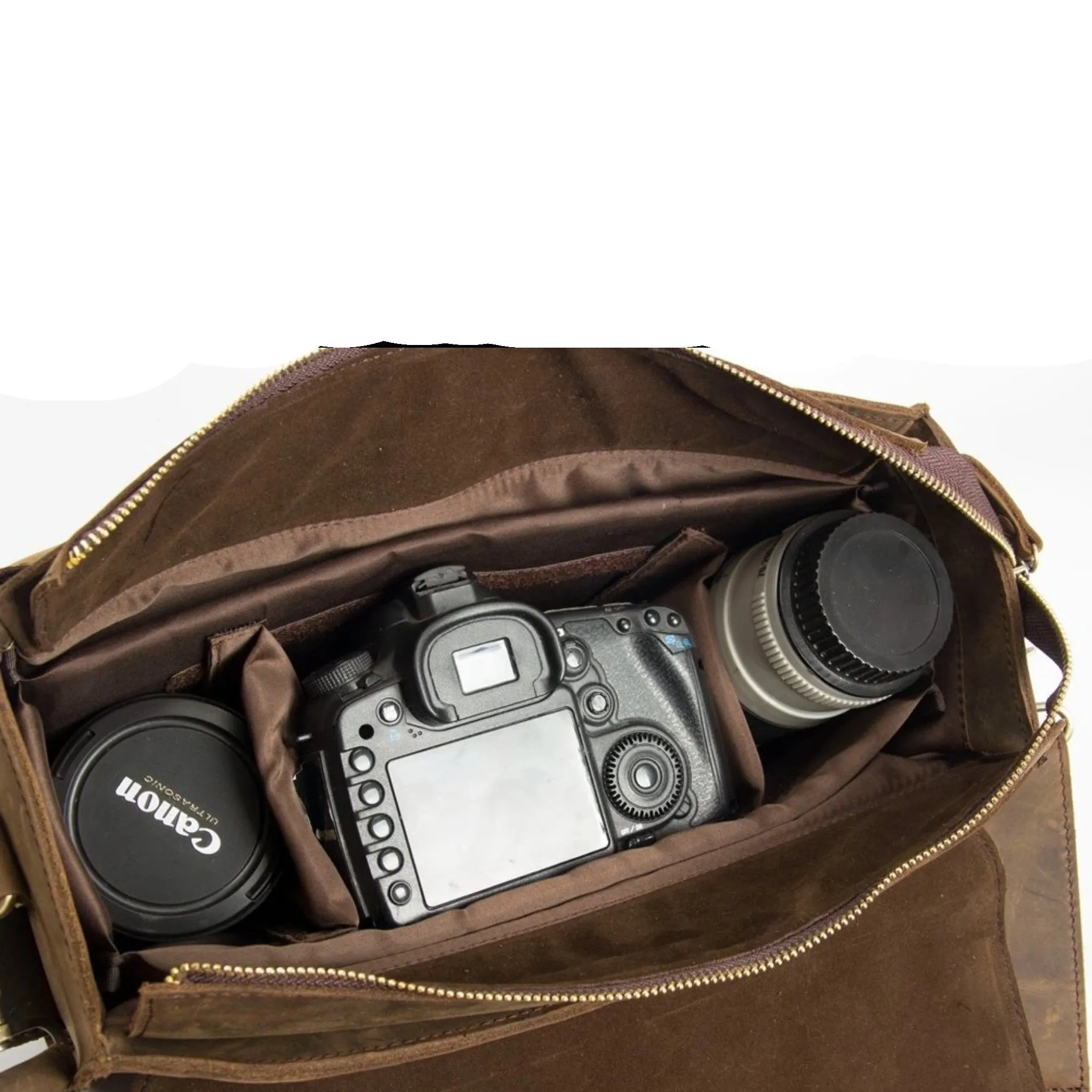 Handmade Full Grain Leather Camera Satchel