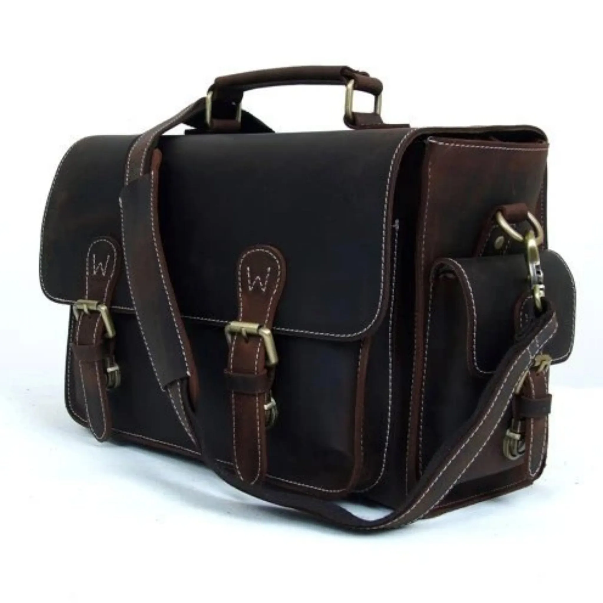 Handmade Full Grain Leather Camera Satchel