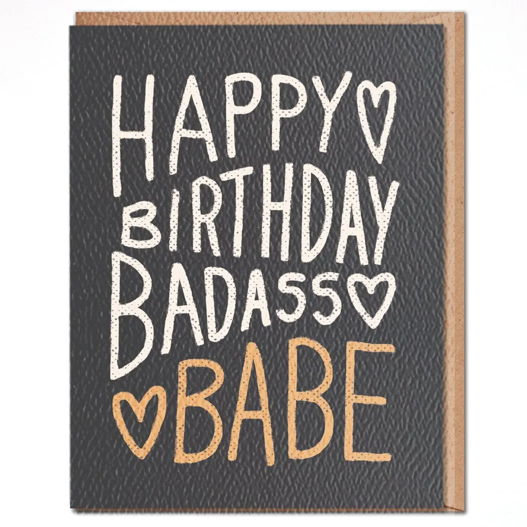 Happy Birthday Badass Babe - Birthday Card