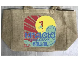 HAWAIIAN KONA GOLD MARIJUANA BURLAP TOTE BAG