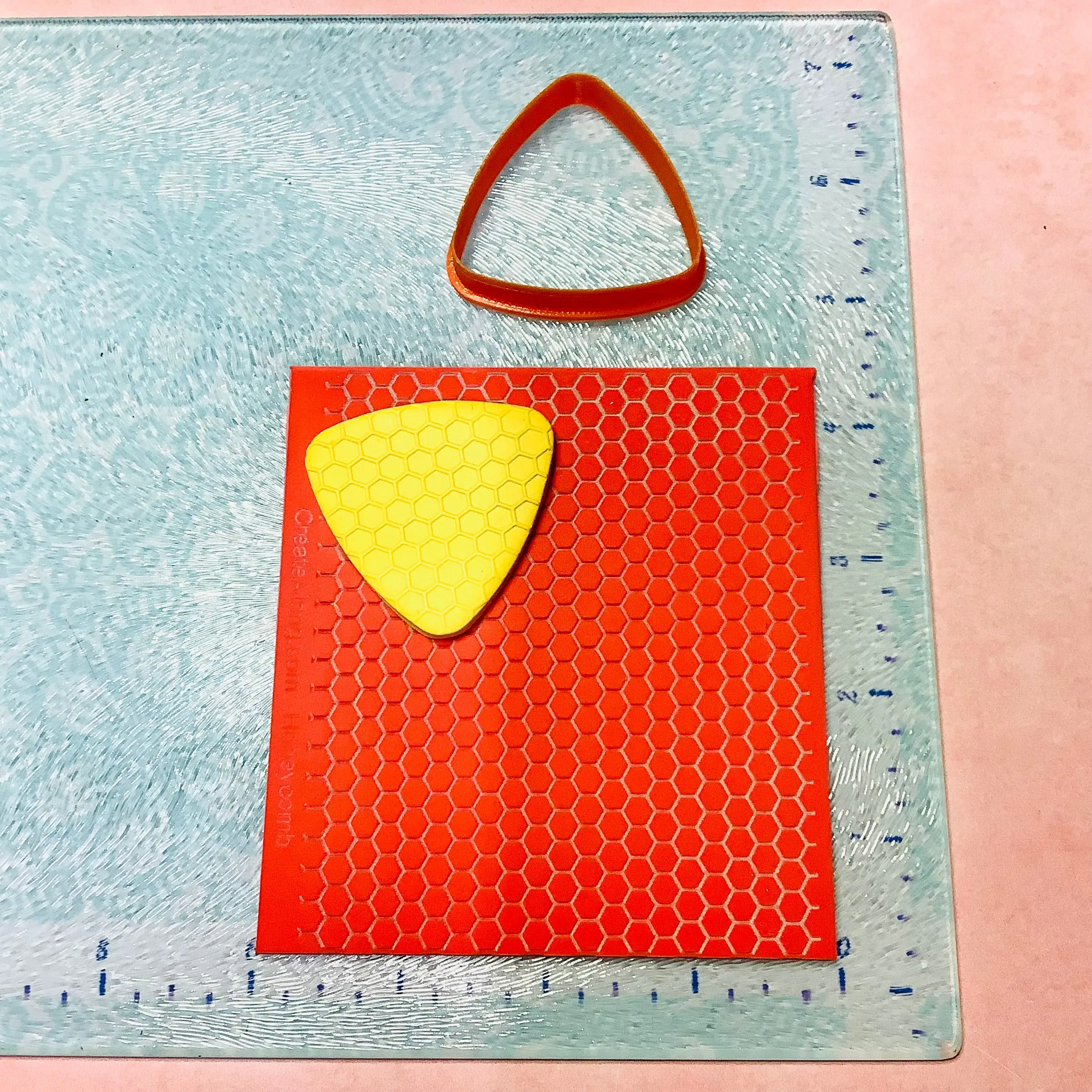 Honeycomb Rubber Stamp Texture Sheet Mat for polymer clay metal clay mixed media art