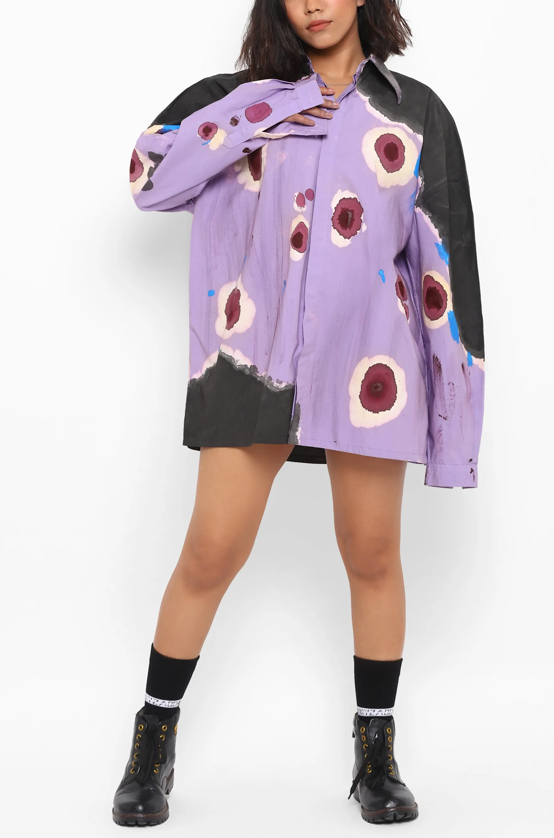 Huemn Blood Washed Shirt (Lilac)