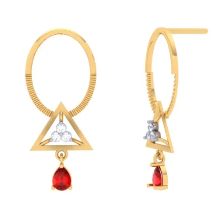Intricately Crafted Gold Earrings For Daily Use