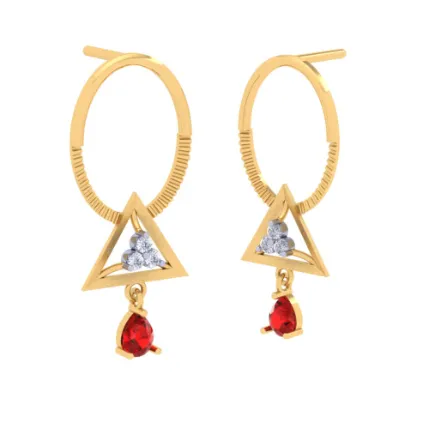 Intricately Crafted Gold Earrings For Daily Use
