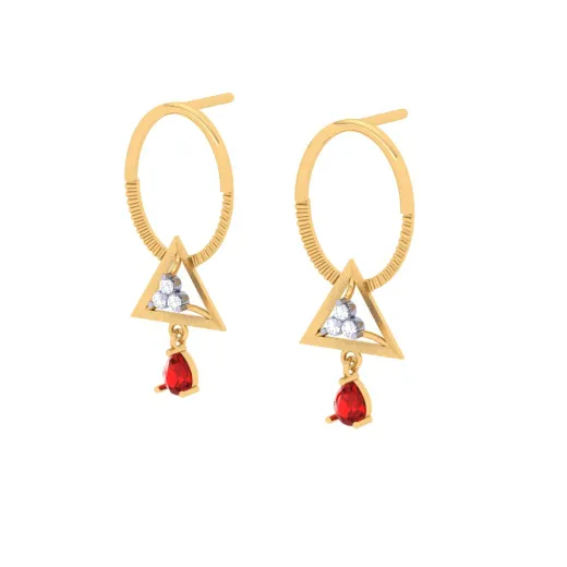 Intricately Crafted Gold Earrings For Daily Use