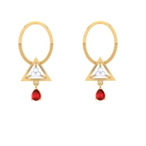 Intricately Crafted Gold Earrings For Daily Use