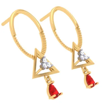 Intricately Crafted Gold Earrings For Daily Use