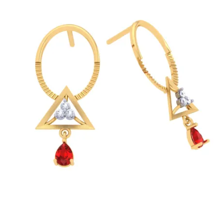 Intricately Crafted Gold Earrings For Daily Use
