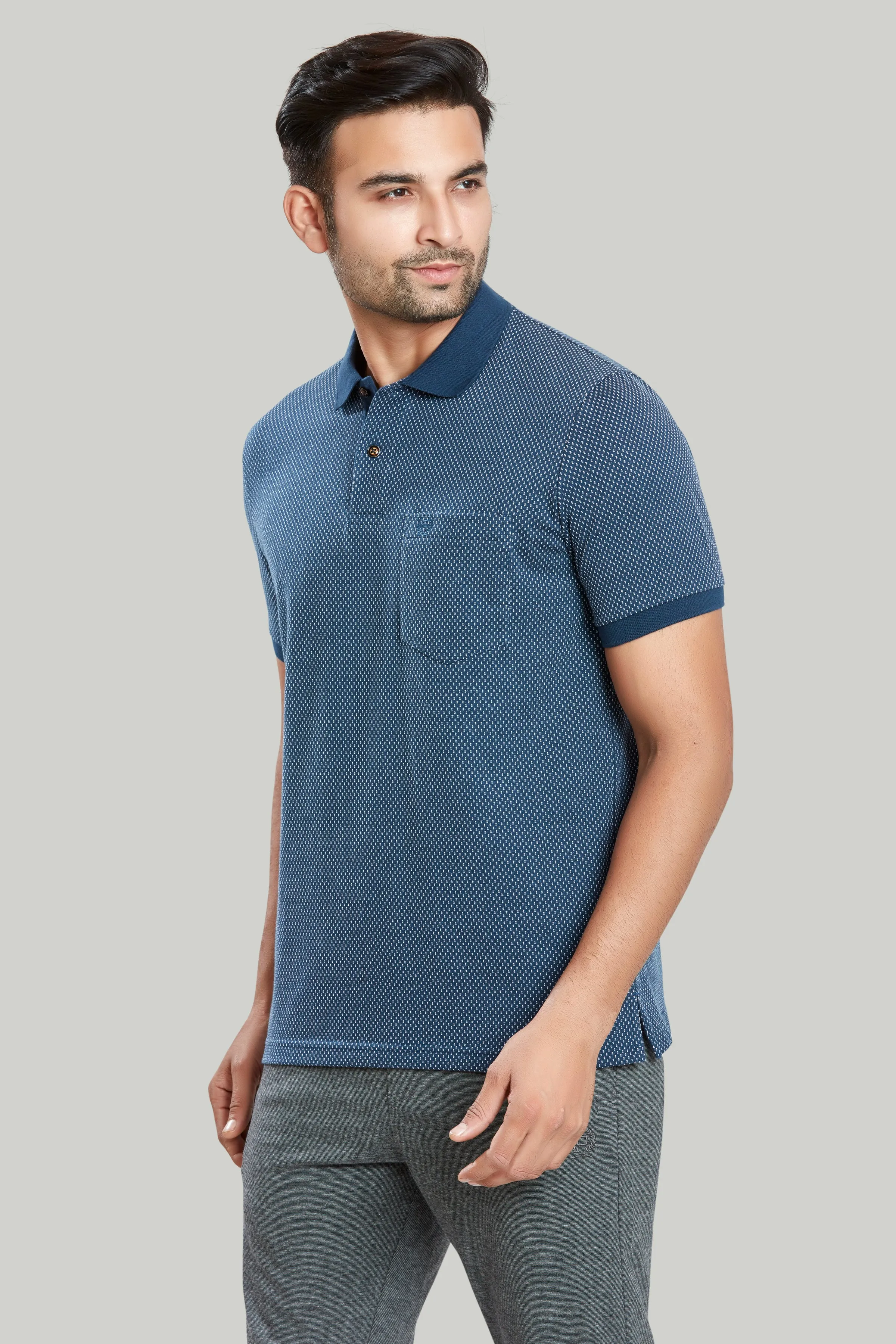 Jacquard Texture Polo