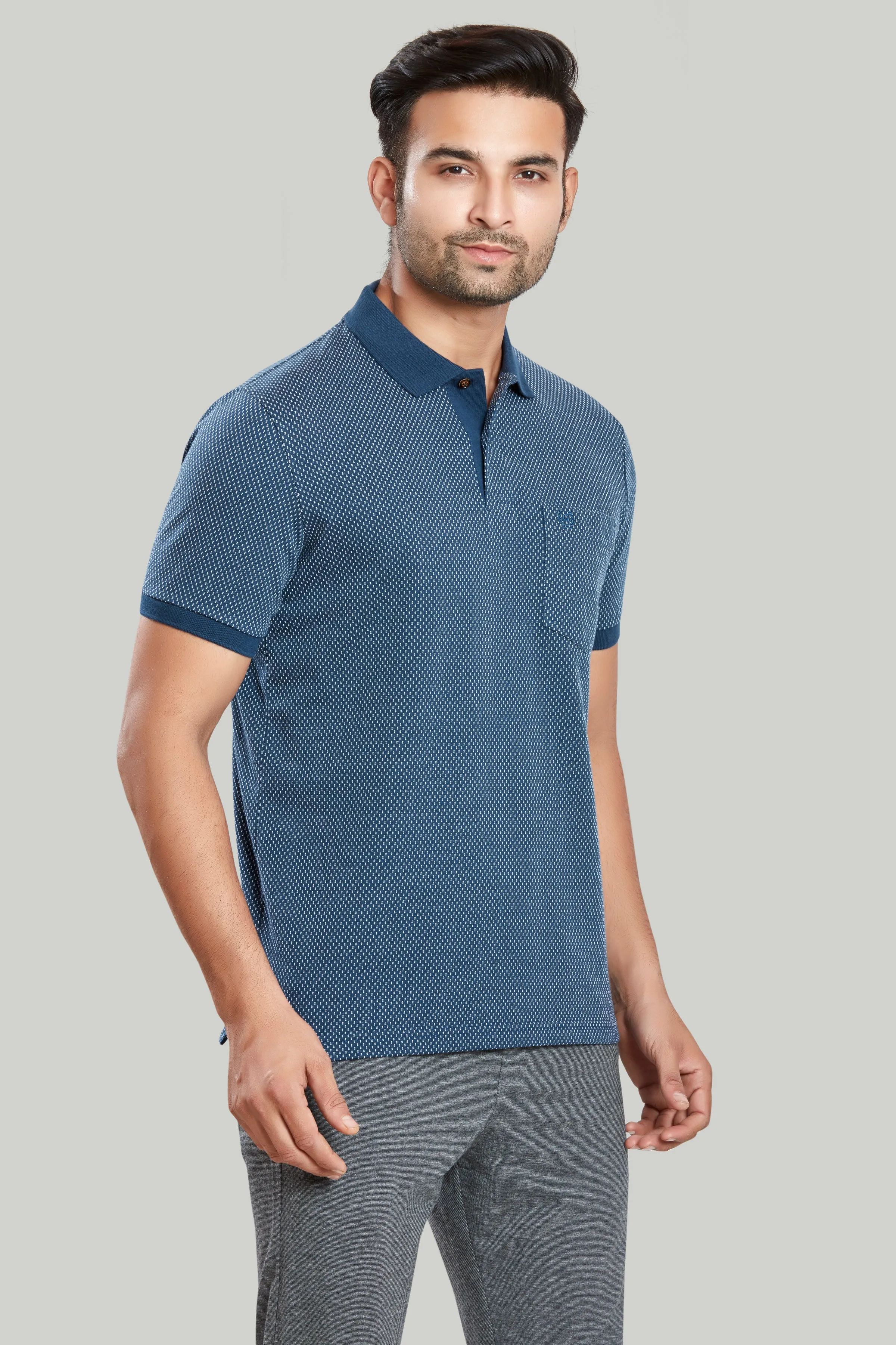 Jacquard Texture Polo