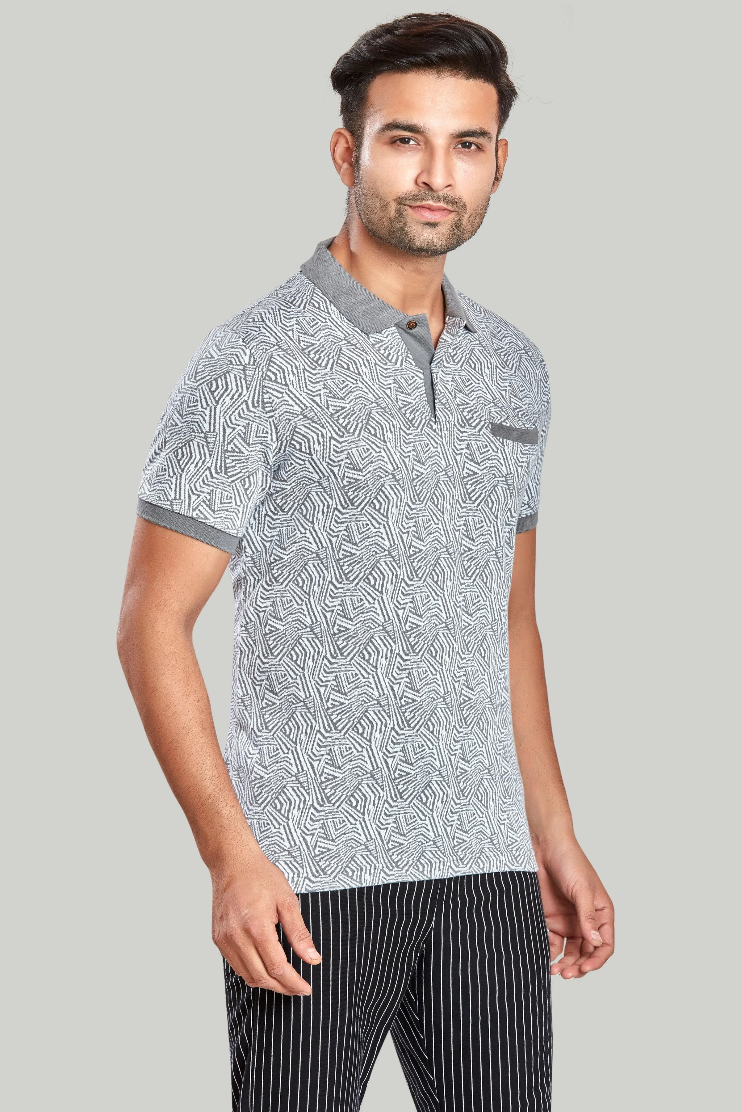 Jacquard Texture Polo
