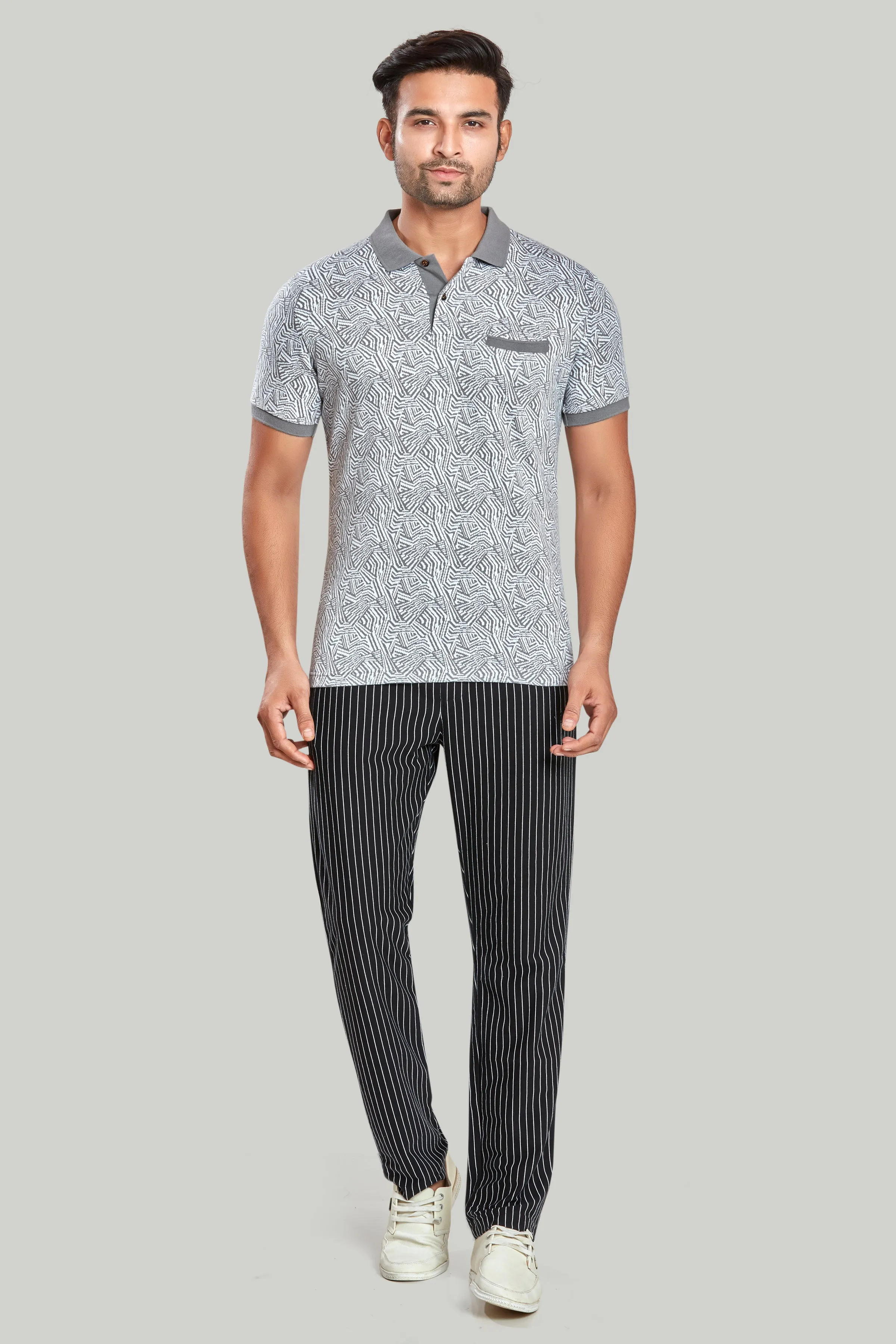 Jacquard Texture Polo