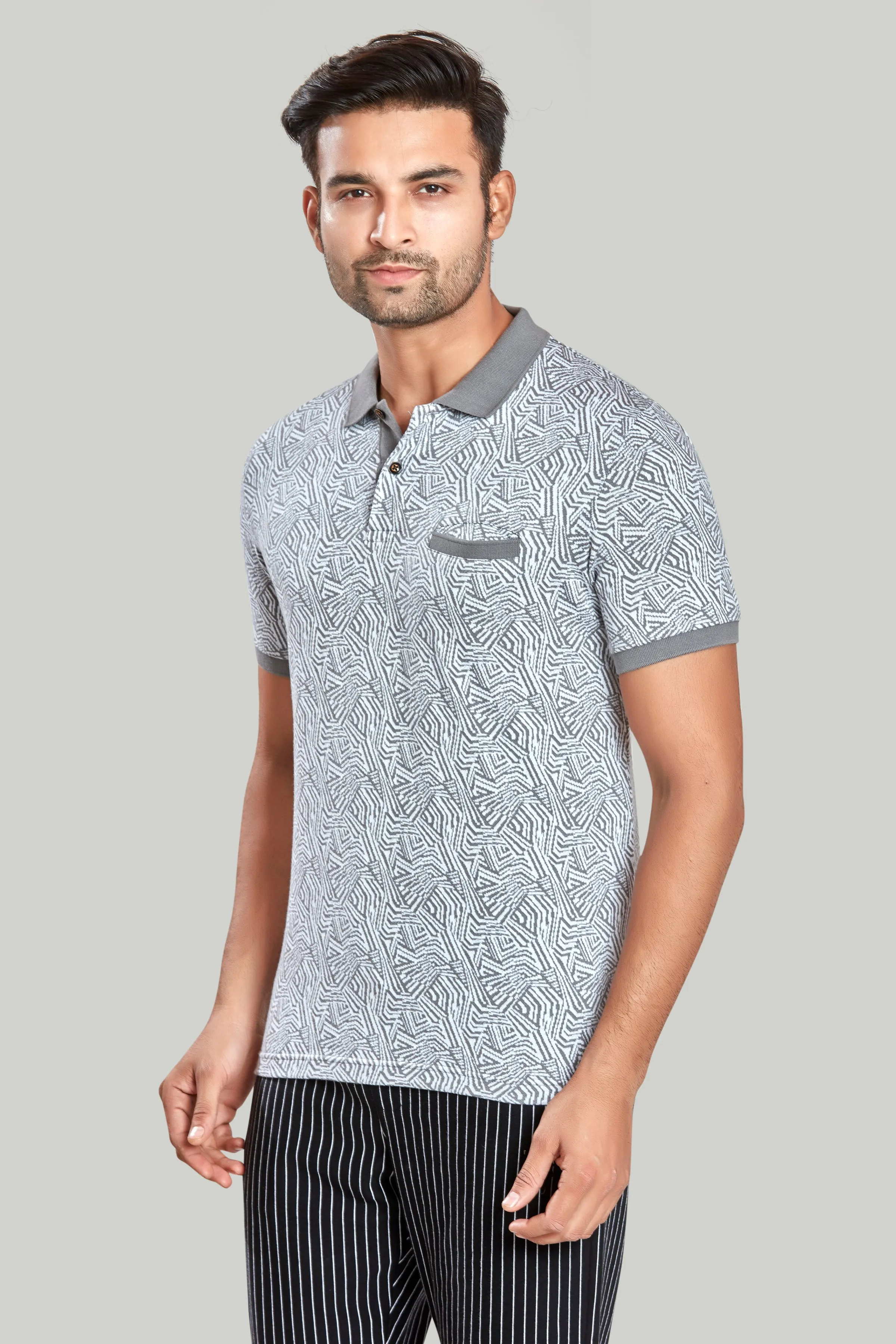 Jacquard Texture Polo