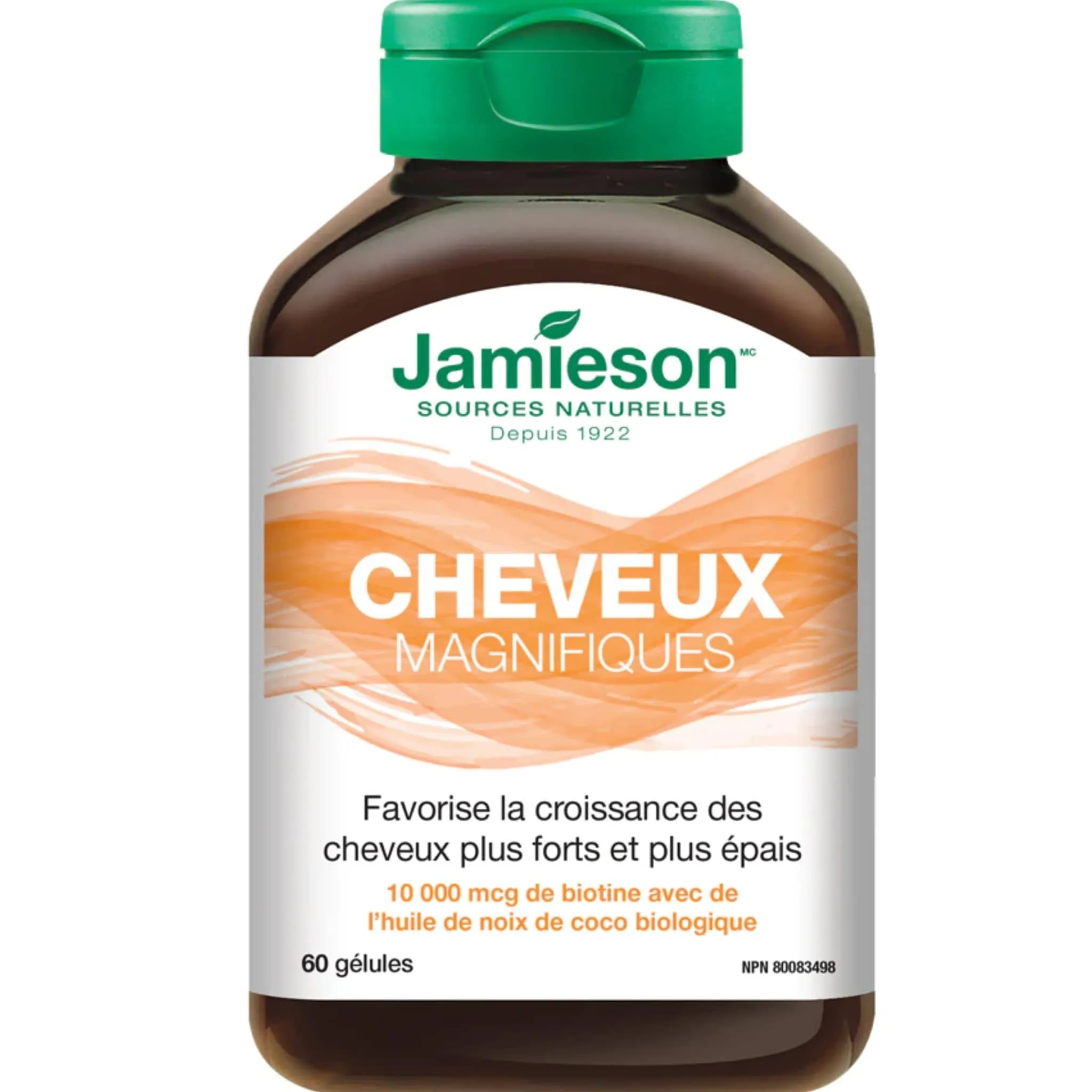 Jamieson Gorgeous Hair with Organic Coconut Oil, 60 softgels