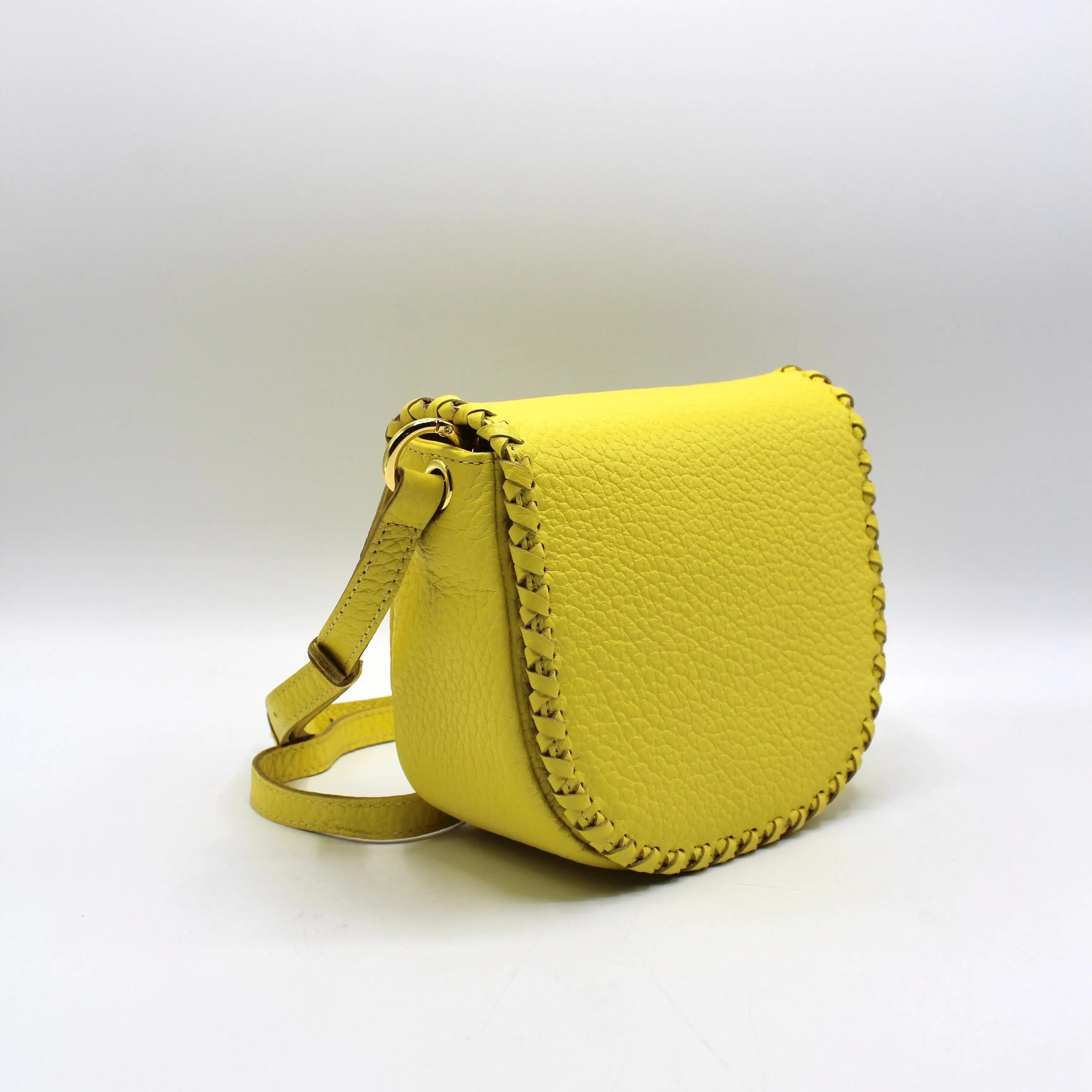 Jas - Handmade Leather Saddle Bag Yellow