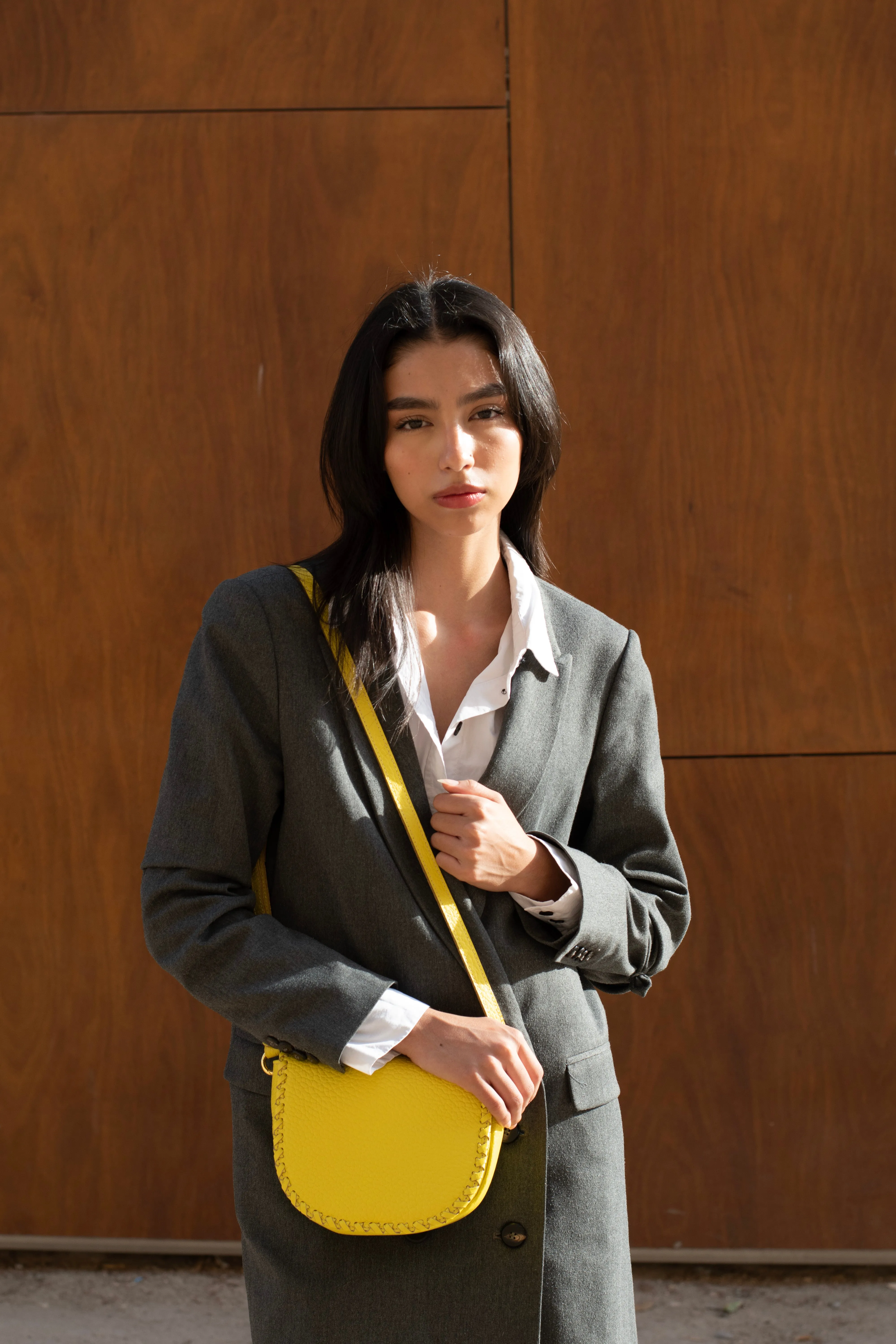 Jas - Handmade Leather Saddle Bag Yellow