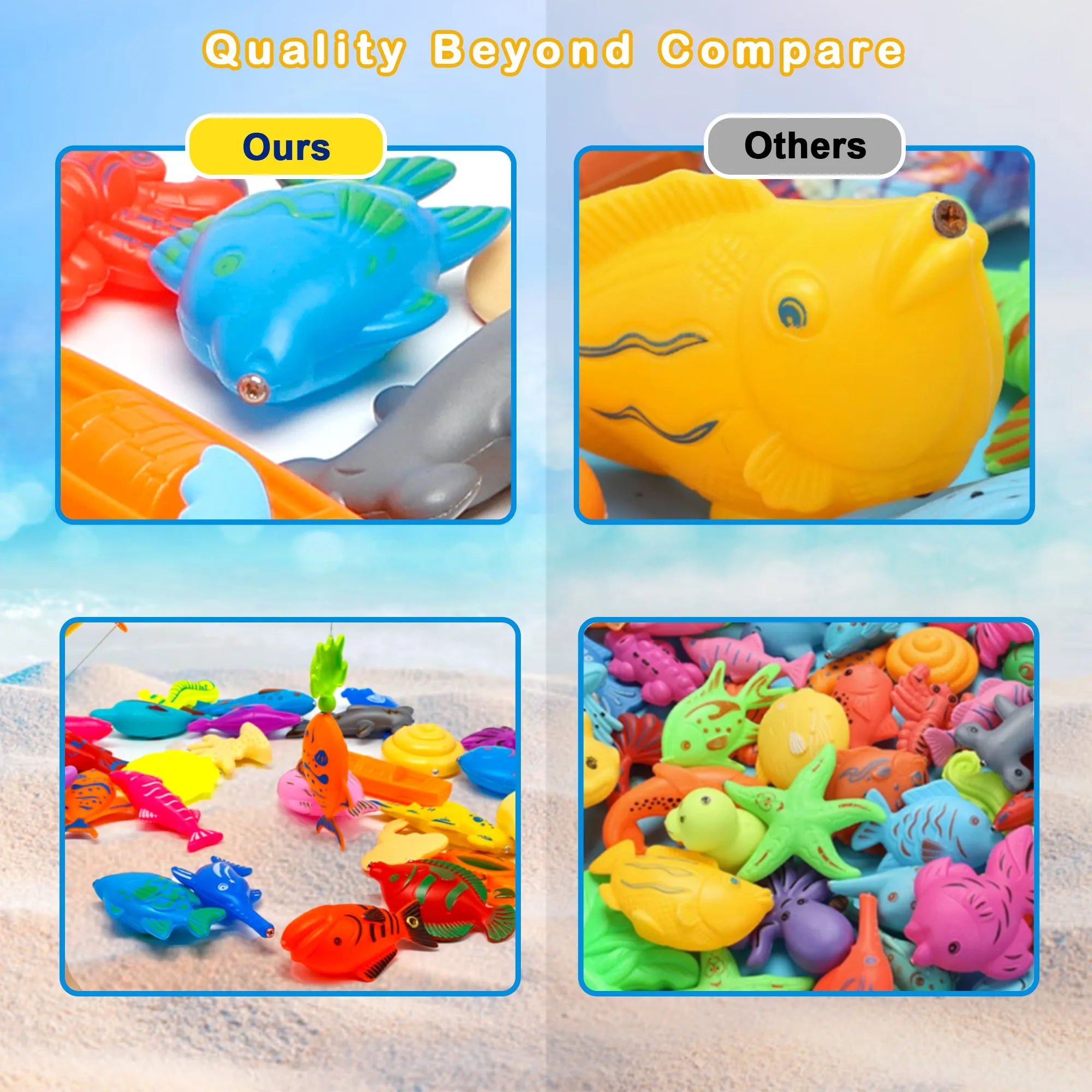 Kiditos 46 PCS Magnetic Fishing Toys Game Set (FG-46)
