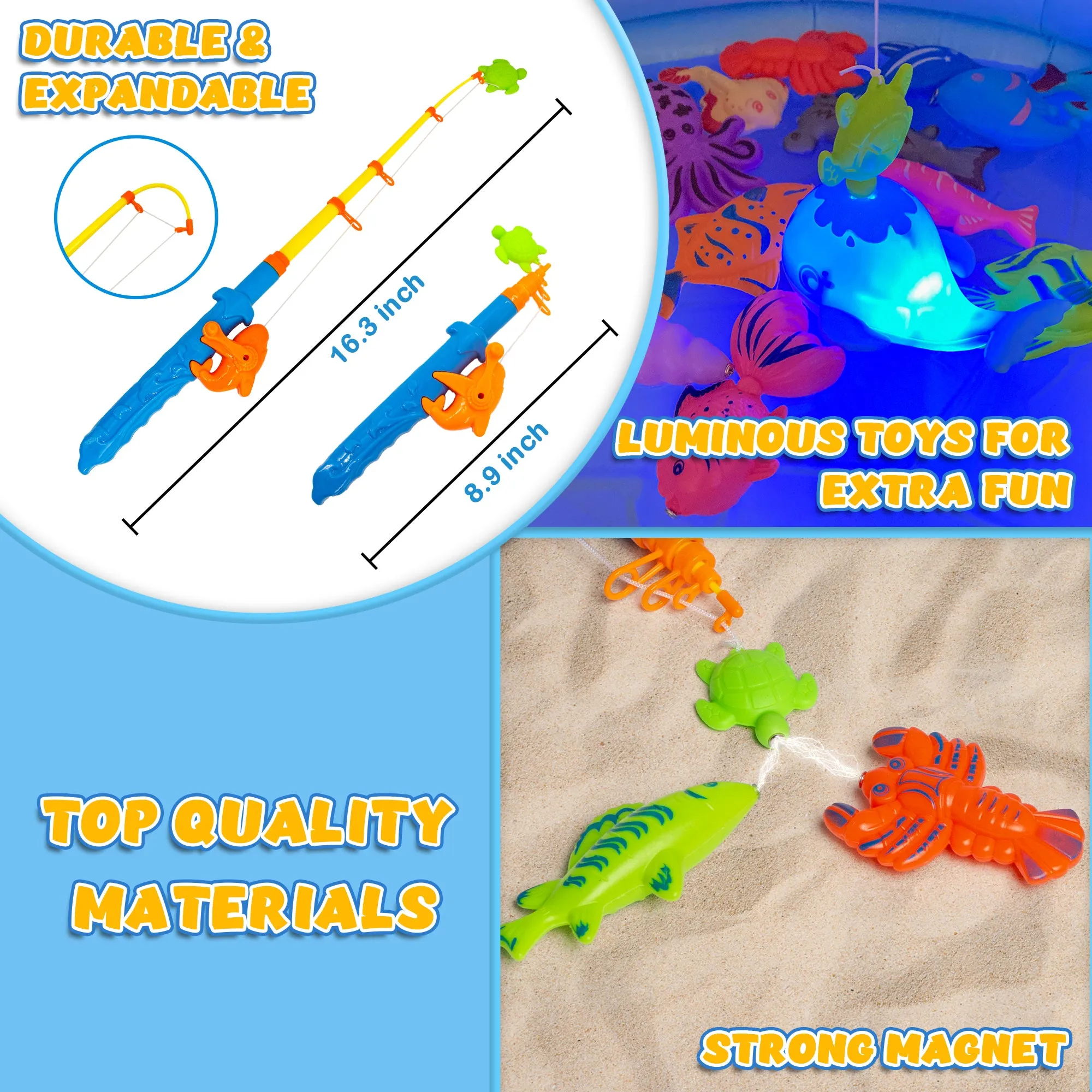 Kiditos 46 PCS Magnetic Fishing Toys Game Set (FG-46)