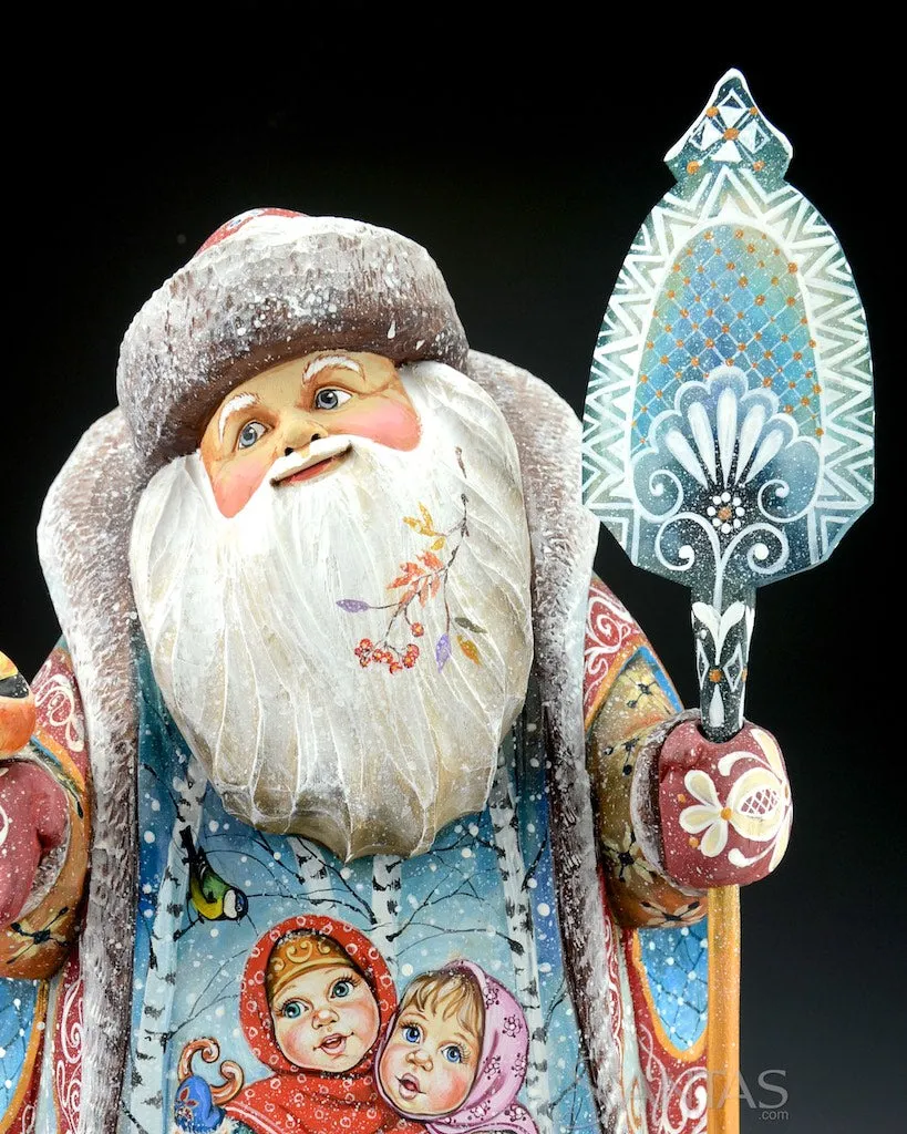 Large Scenic Santa with Children and Animals