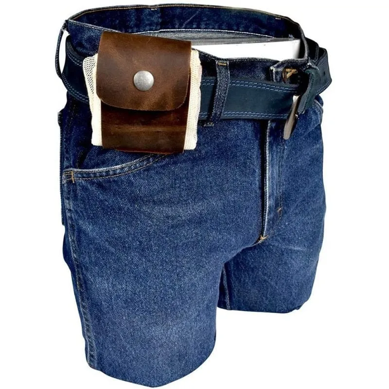Leather & Waxed Canvas Viking Foraging Pouch Belt Bag