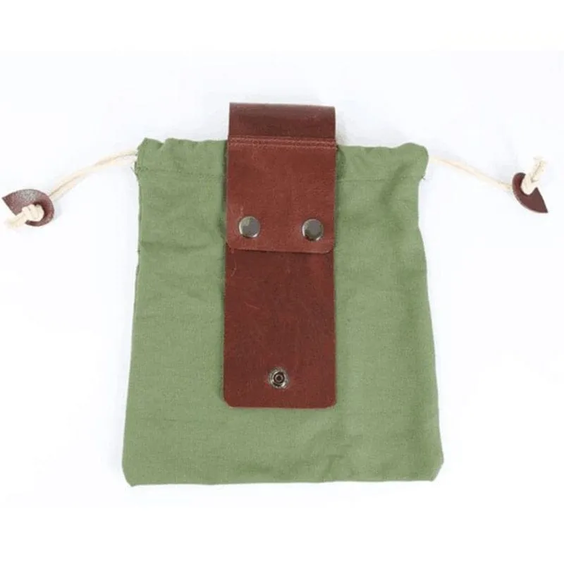 Leather & Waxed Canvas Viking Foraging Pouch Belt Bag
