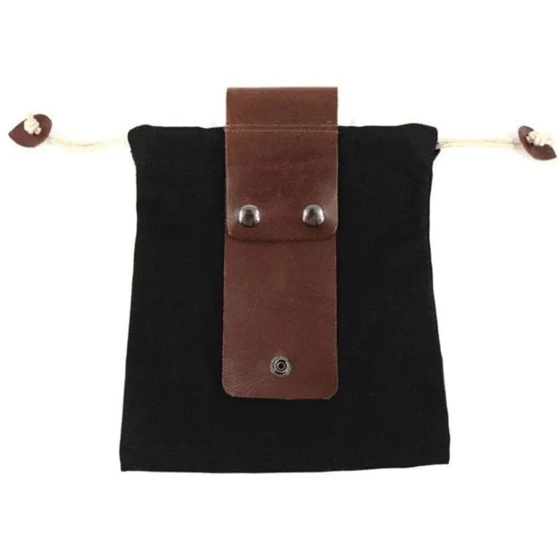 Leather & Waxed Canvas Viking Foraging Pouch Belt Bag