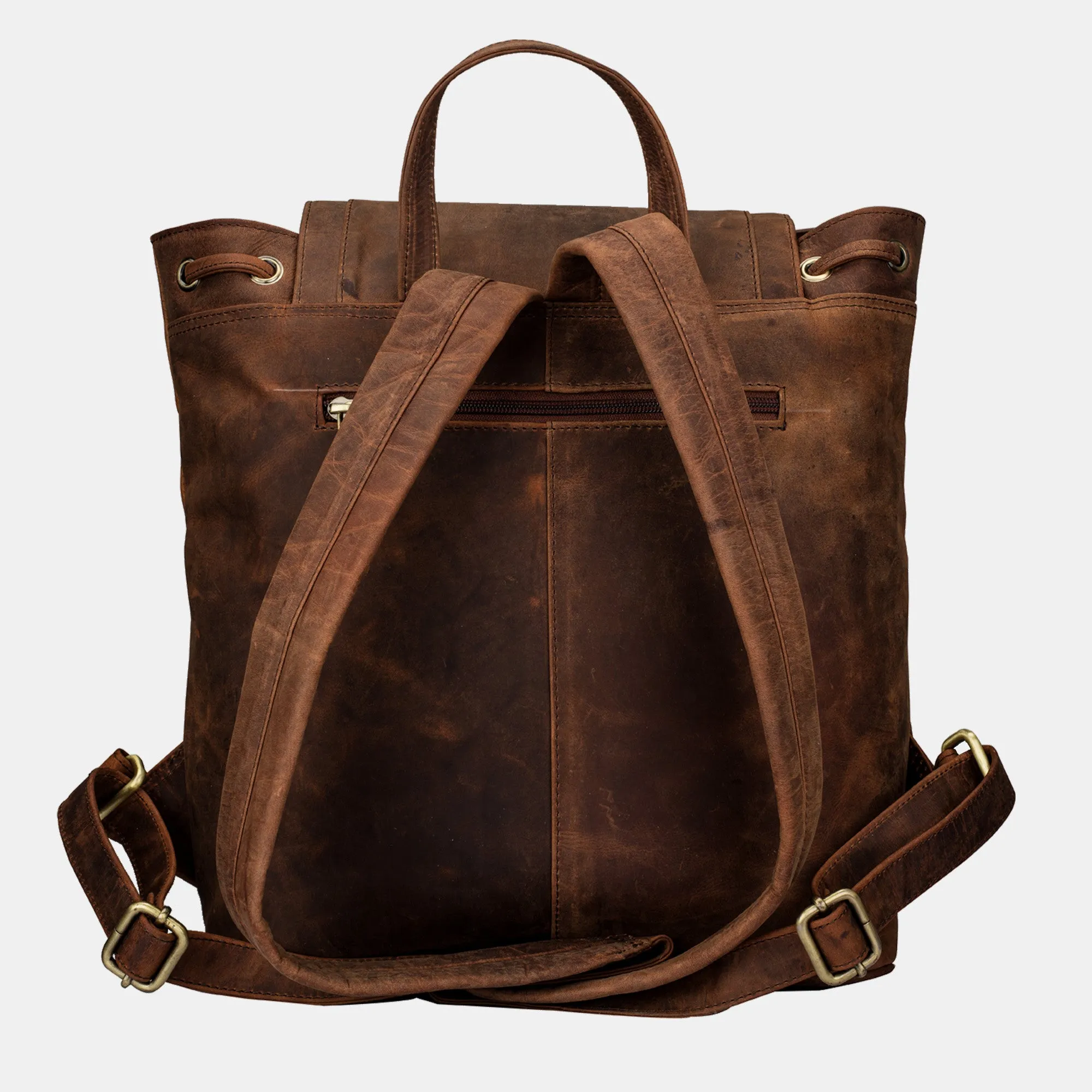 Leather Hiking Backpack Purse