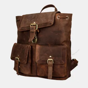 Leather Hiking Backpack Purse